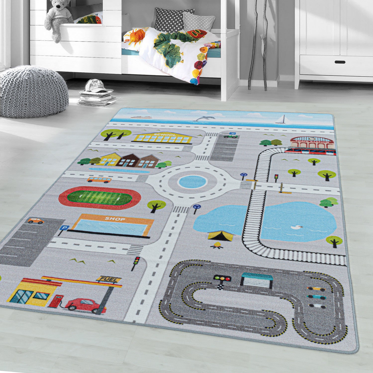 Tapis enfant lavable CIRCUIT – STUDIO DECO