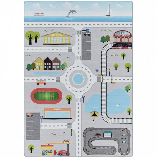 Tapis enfant lavable CIRCUIT