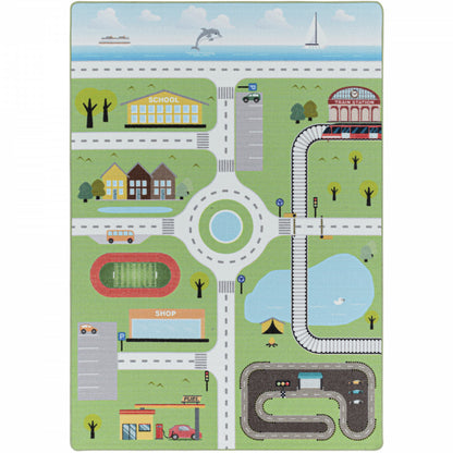 Tapis enfant lavable CIRCUIT