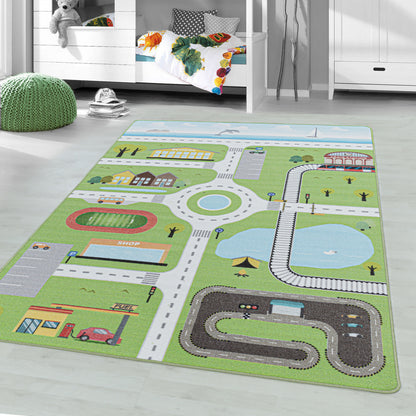 Tapis enfant lavable CIRCUIT