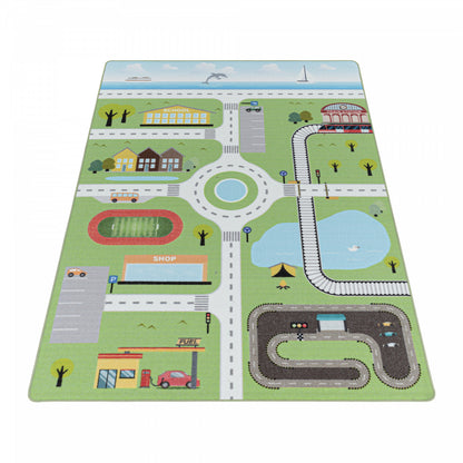 Tapis enfant lavable CIRCUIT