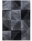 Tapis à motifs carreaux en damier - Noir et Gris – STUDIO DECO