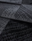 Tapis à motifs carreaux en damier - Noir et Gris – STUDIO DECO