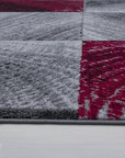Tapis à motifs carreaux en damier - Rouge et Gris – STUDIO DECO