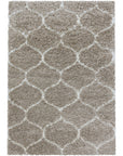 Tapis à poils longs motifs Alhambra - Beige – STUDIO DECO