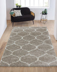 Tapis à poils longs motifs Alhambra - Beige – STUDIO DECO