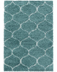 Tapis à poils longs motifs Alhambra - Turquoise – STUDIO DECO