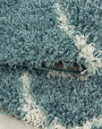 Tapis à poils longs motifs Alhambra - Turquoise – STUDIO DECO