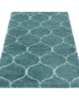 Tapis à poils longs motifs Alhambra - Turquoise – STUDIO DECO