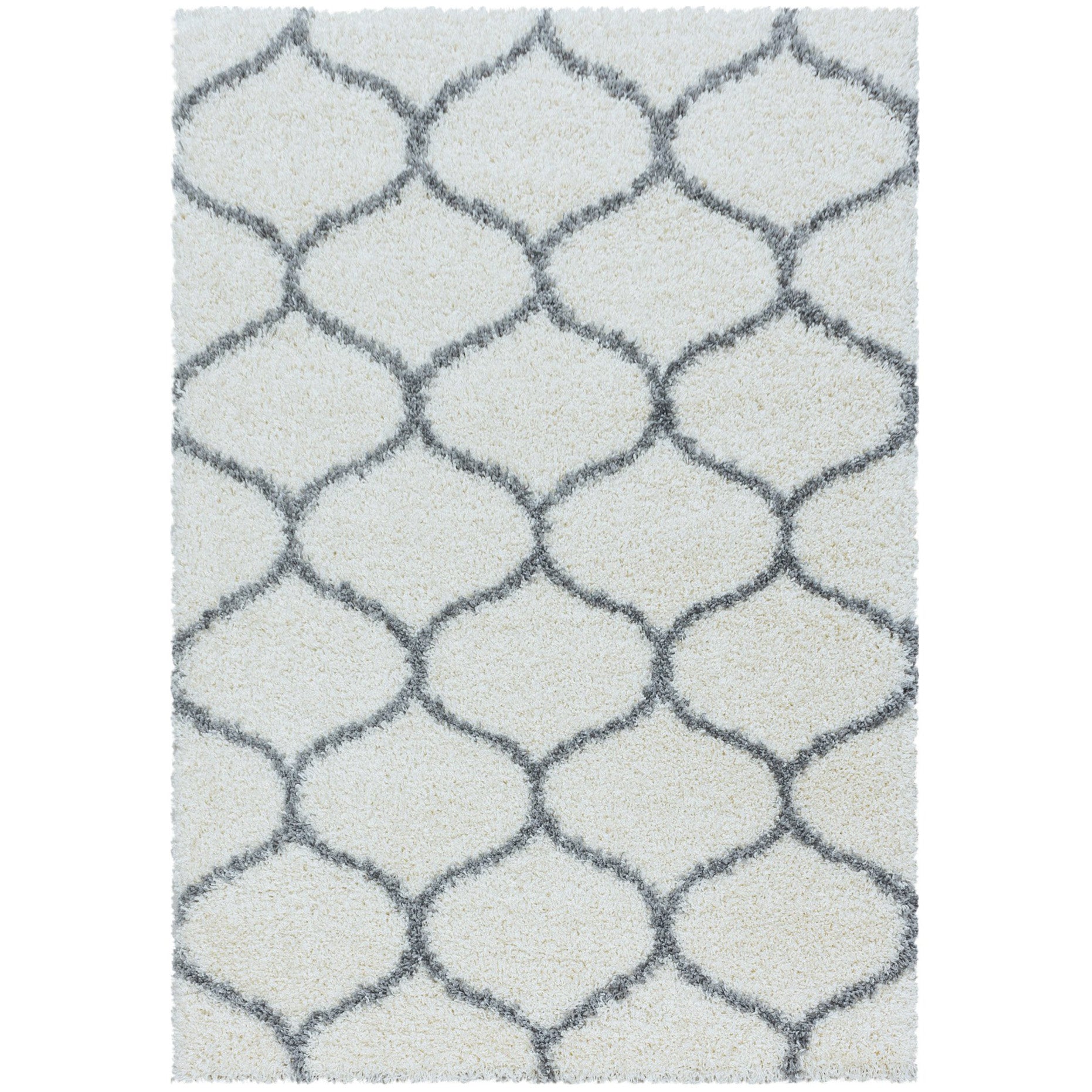 Tapis à poils longs motifs Alhambra - Blanc – STUDIO DECO