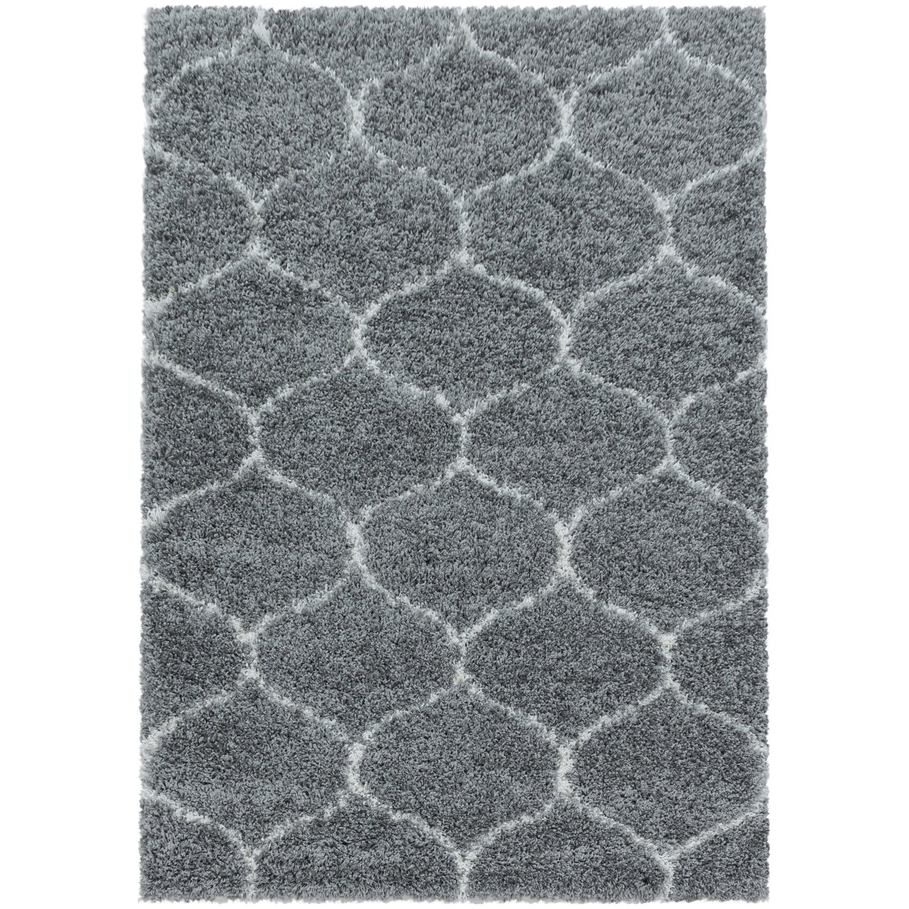 Tapis à poils longs motifs Alhambra - Gris – STUDIO DECO