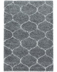 Tapis à poils longs motifs Alhambra - Gris – STUDIO DECO