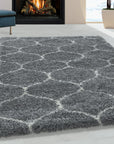 Tapis à poils longs motifs Alhambra - Gris – STUDIO DECO