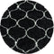 Tapis Rond à poils longs motifs Alhambra - Noir – STUDIO DECO