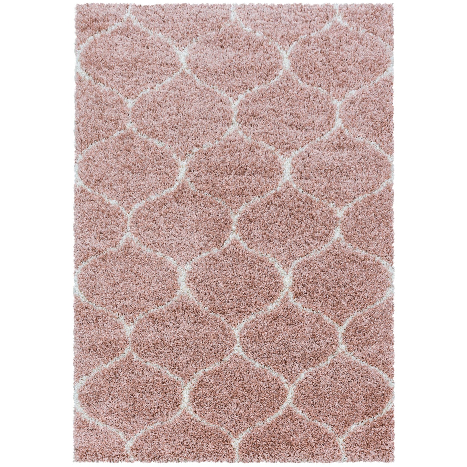 Tapis à poils longs motifs Alhambra - Rose – STUDIO DECO