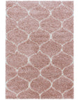 Tapis à poils longs motifs Alhambra - Rose – STUDIO DECO