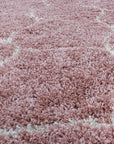 Tapis à poils longs motifs Alhambra - Rose – STUDIO DECO