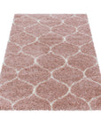 Tapis à poils longs motifs Alhambra - Rose – STUDIO DECO