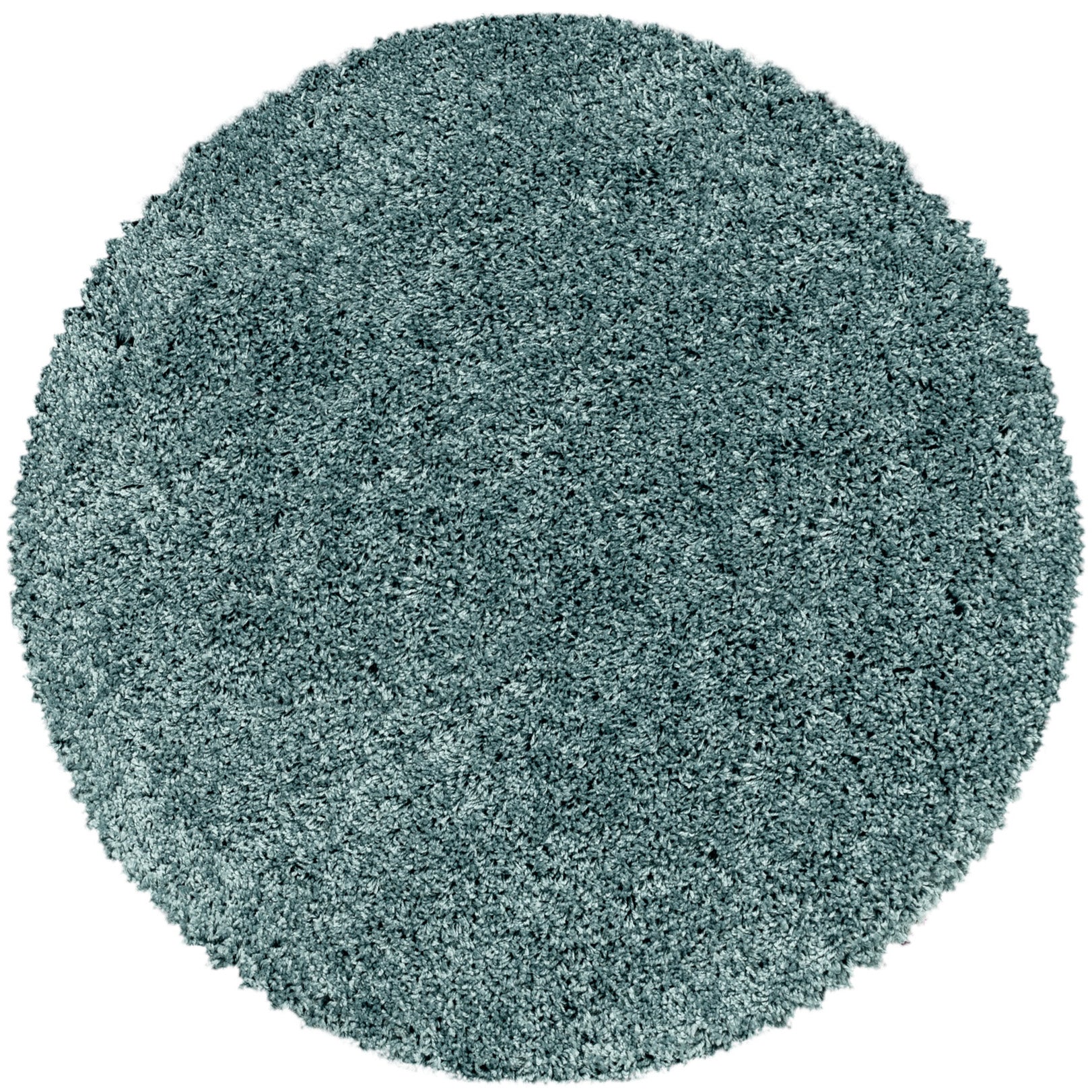 Tapis Rond à poils longs doux - Bleu – STUDIO DECO