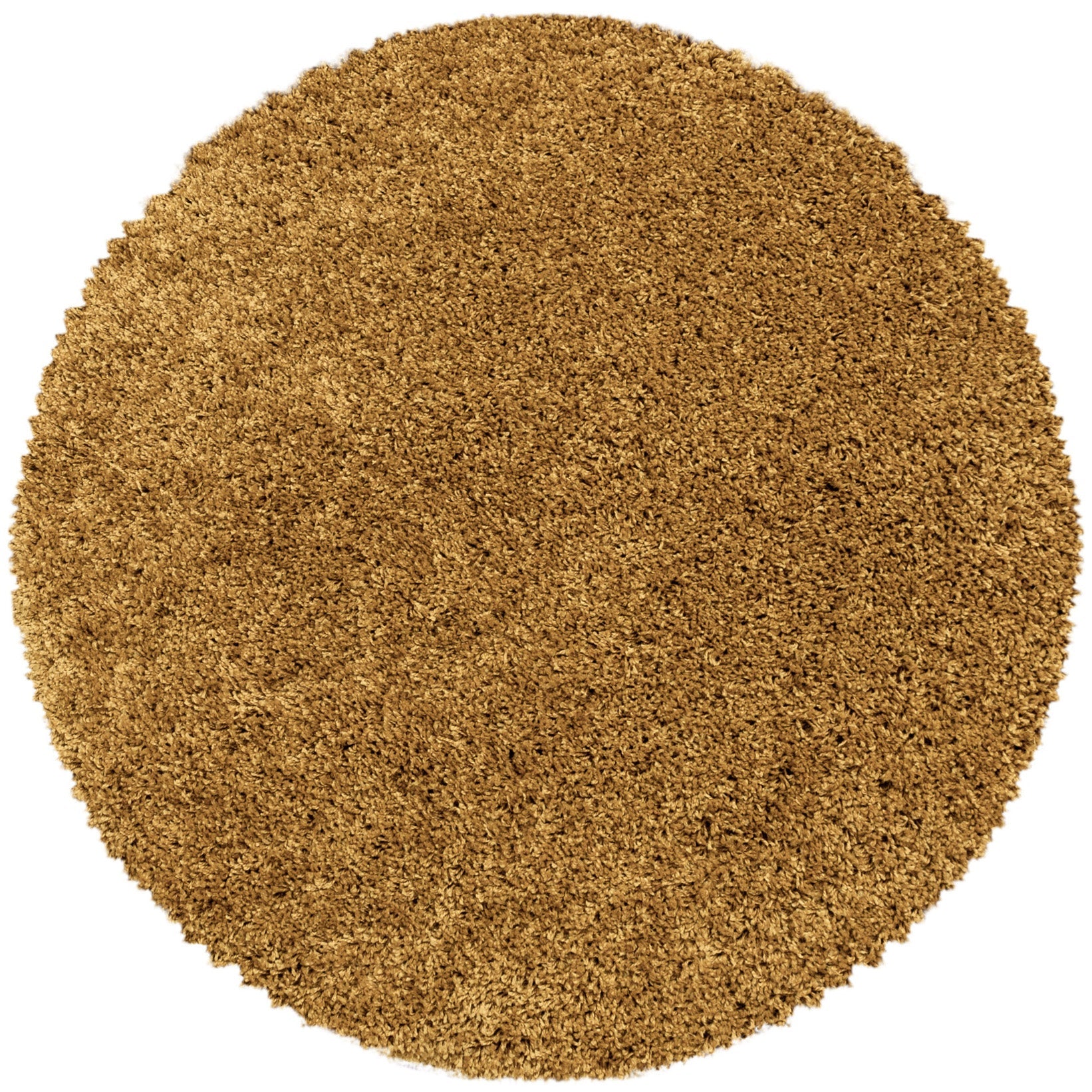 Tapis Rond à poils longs doux - Doré – STUDIO DECO