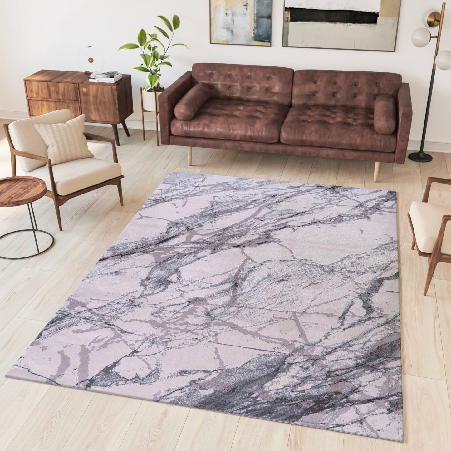 Tapis Aspect Marbre BRUT