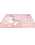 Tapis pour chambre d'enfant Cheval Rose et Blanc – STUDIO DECO