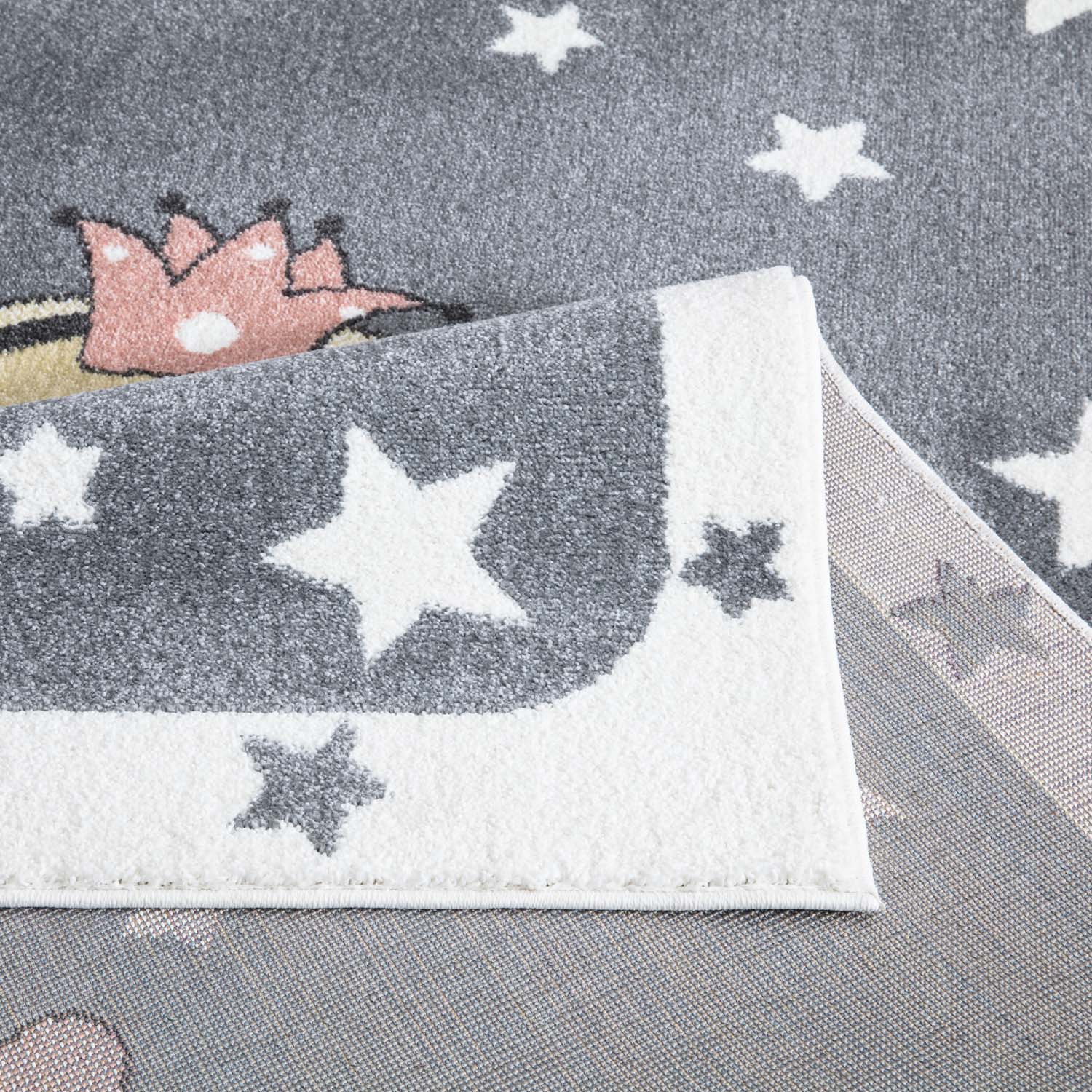 Tapis pour chambre d'enfant Gris et Bordures Blanches – STUDIO DECO