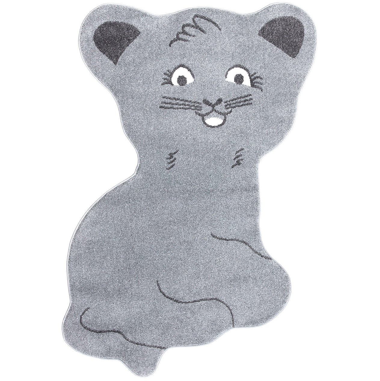 Tapis pour chambre d'enfant Forme Chat Gris – STUDIO DECO
