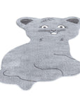 Tapis pour chambre d'enfant Forme Chat Gris – STUDIO DECO