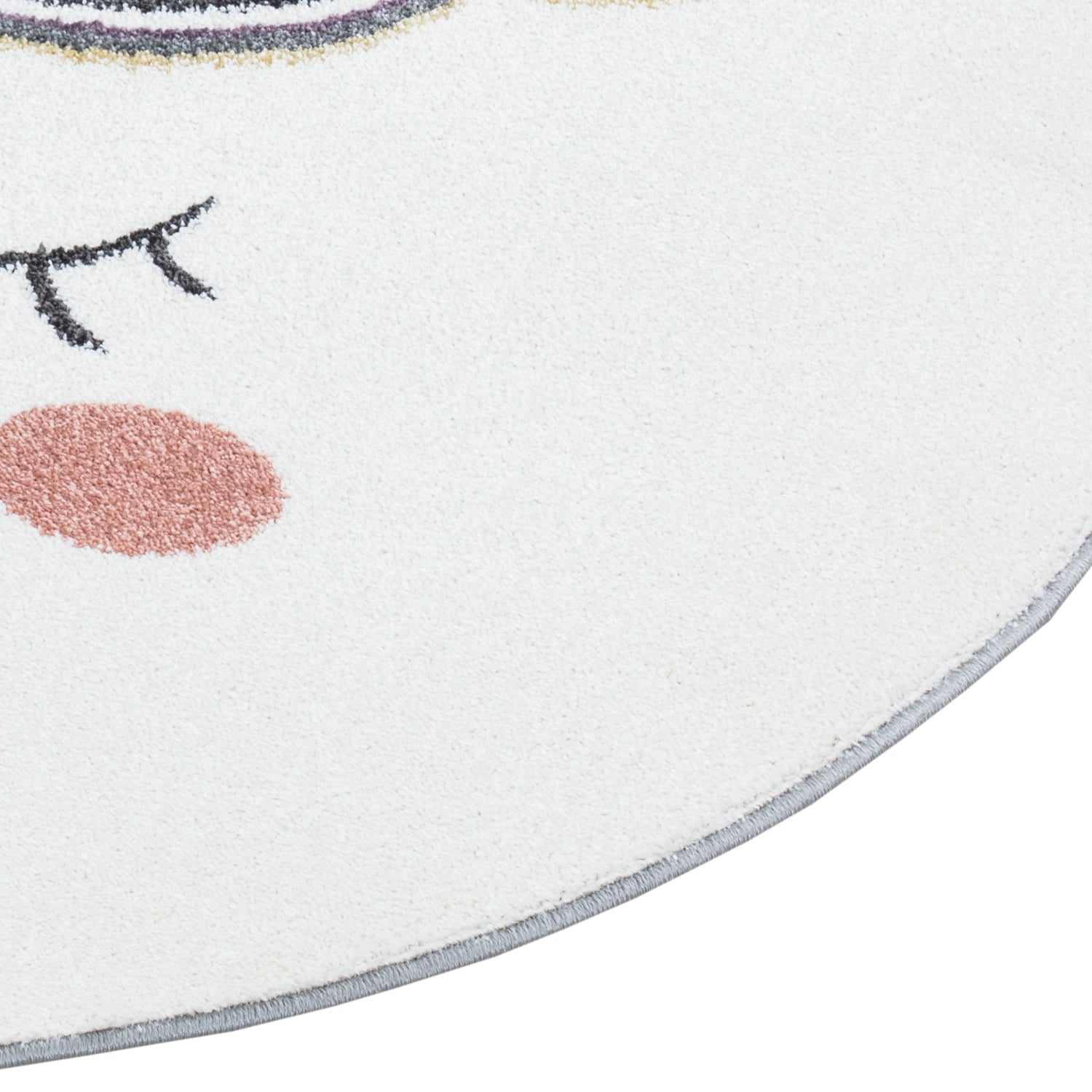 Tapis Rond pour chambre d'enfant Nuage Mignon Gris et Blanc – STUDIO DECO