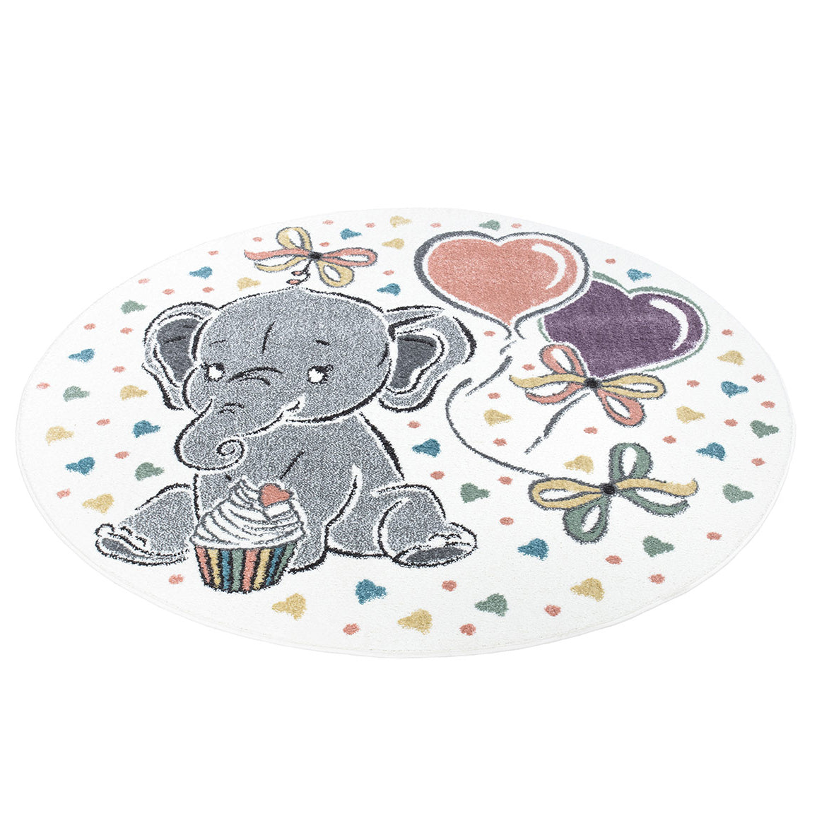 Tapis Rond pour chambre d'enfant Elephant Mignon – STUDIO DECO