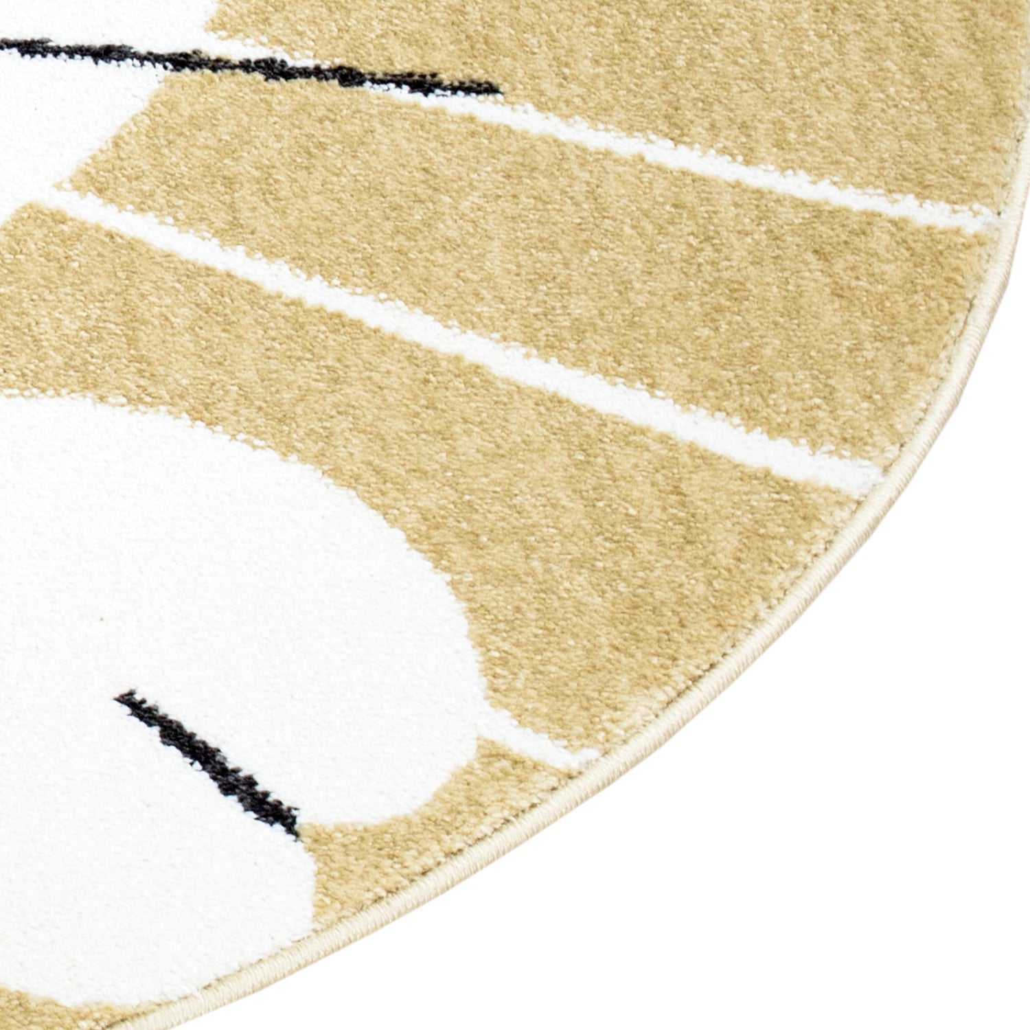 Tapis Rond pour chambre d'enfant Lion Jaune et Blanc – STUDIO DECO