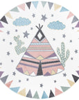 Tapis Rond pour chambre d'enfant TIPI Multicolore – STUDIO DECO