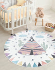 Tapis Rond pour chambre d'enfant TIPI Multicolore – STUDIO DECO