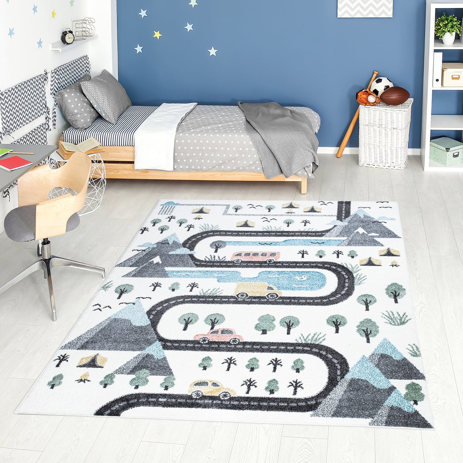 Tapis de jeu pour chambre d'enfant Routes de Montagne – STUDIO DECO