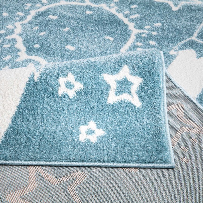 Tapis pour chambre d'enfant Astronaute Bleu et Blanc – STUDIO DECO