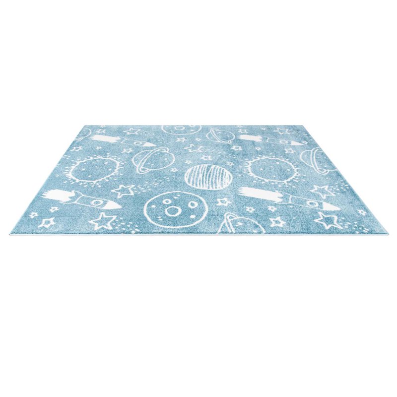 Tapis pour chambre d&#39;enfant Astronaute Bleu et Blanc – STUDIO DECO