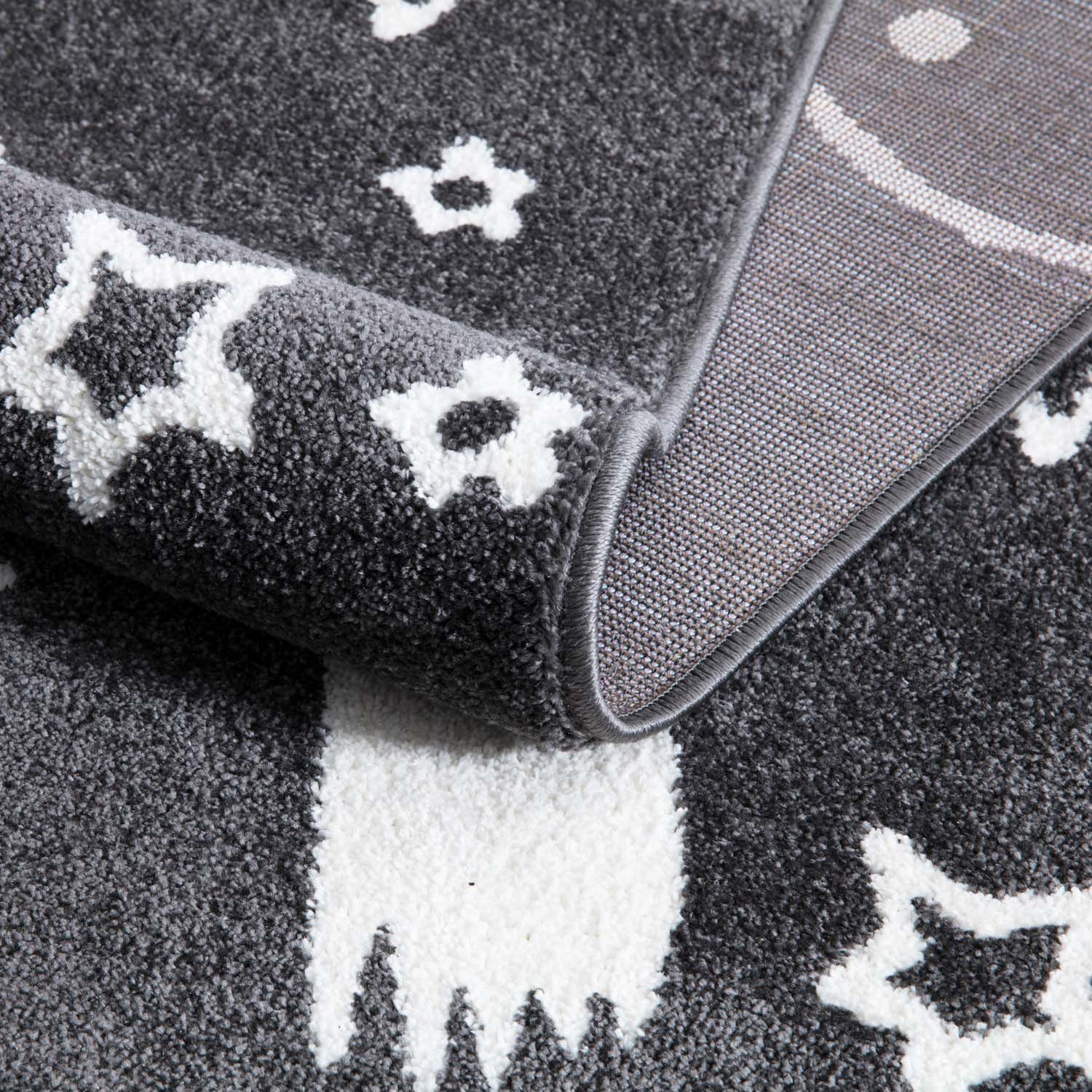 Tapis pour chambre d'enfant Astronaute Gris et Blanc – STUDIO DECO