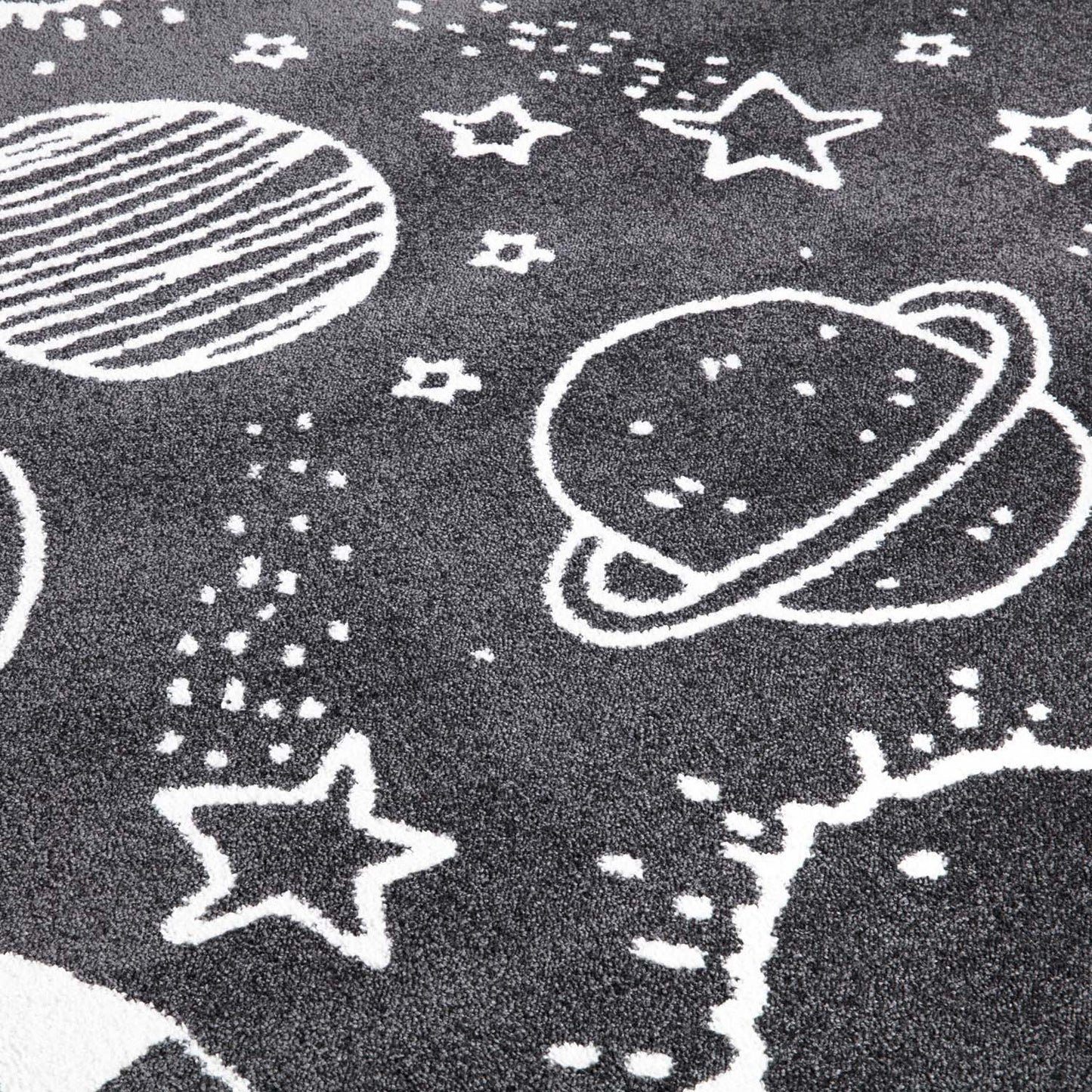 Tapis pour chambre d'enfant Astronaute Gris et Blanc