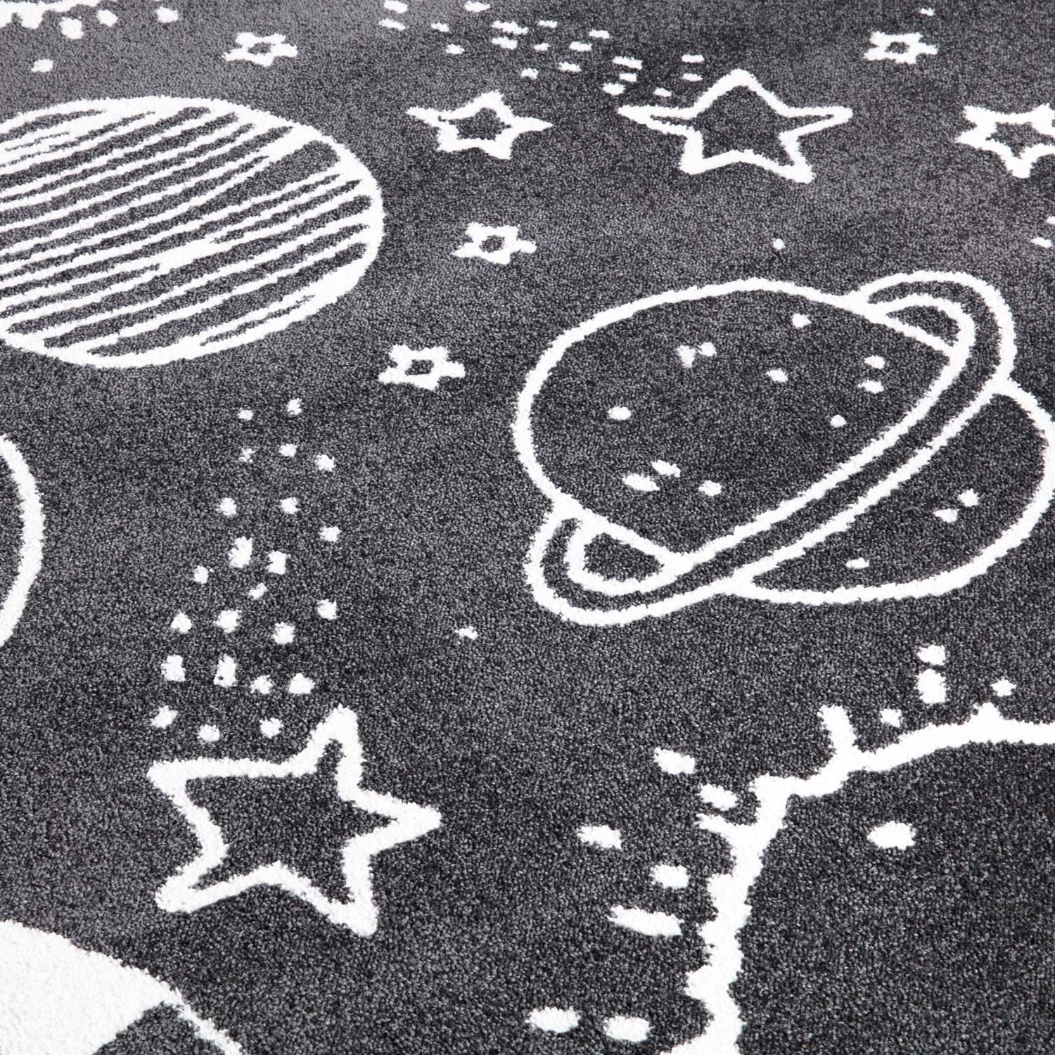 Tapis pour chambre d'enfant Astronaute Gris et Blanc – STUDIO DECO