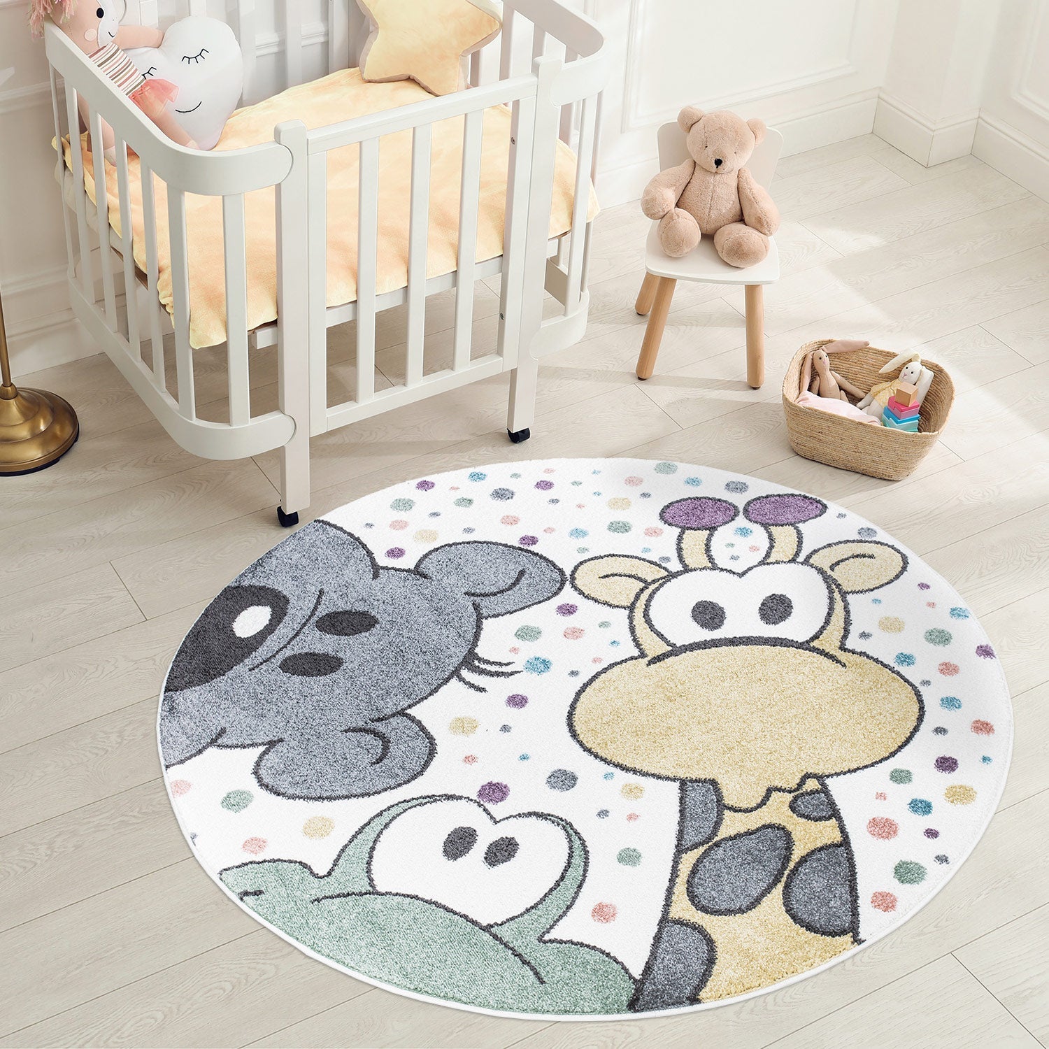 Tapis Rond pour chambre d'enfant Animaux Drôle – STUDIO DECO