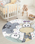 Tapis Rond pour chambre d'enfant Animaux Drôle – STUDIO DECO