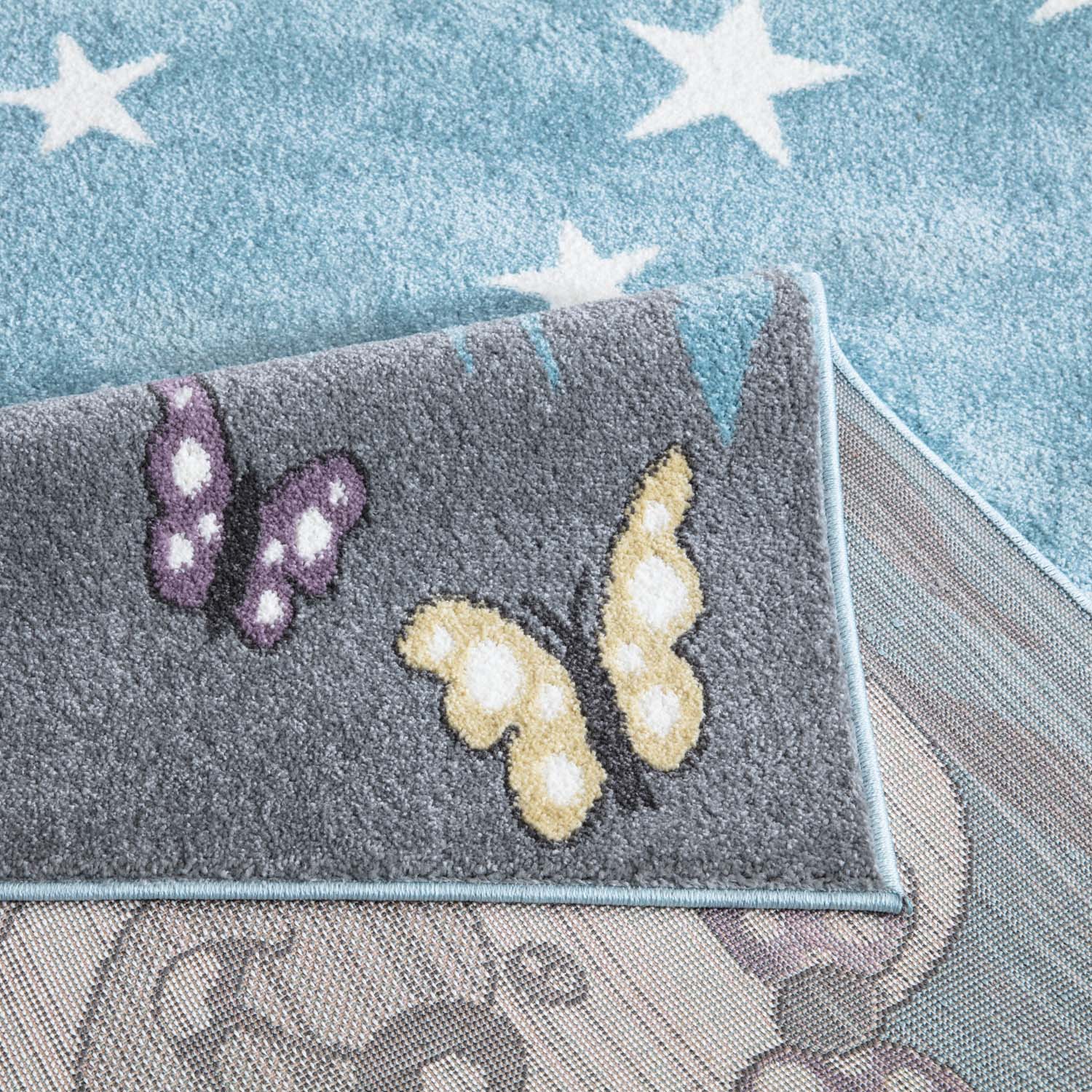 Tapis pour chambre d'enfant Ourson Bleu et Blanc – STUDIO DECO