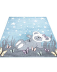 Tapis pour chambre d'enfant Ourson Bleu et Blanc – STUDIO DECO