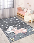 Tapis pour chambre d'enfant Ourson Gris et Blanc – STUDIO DECO