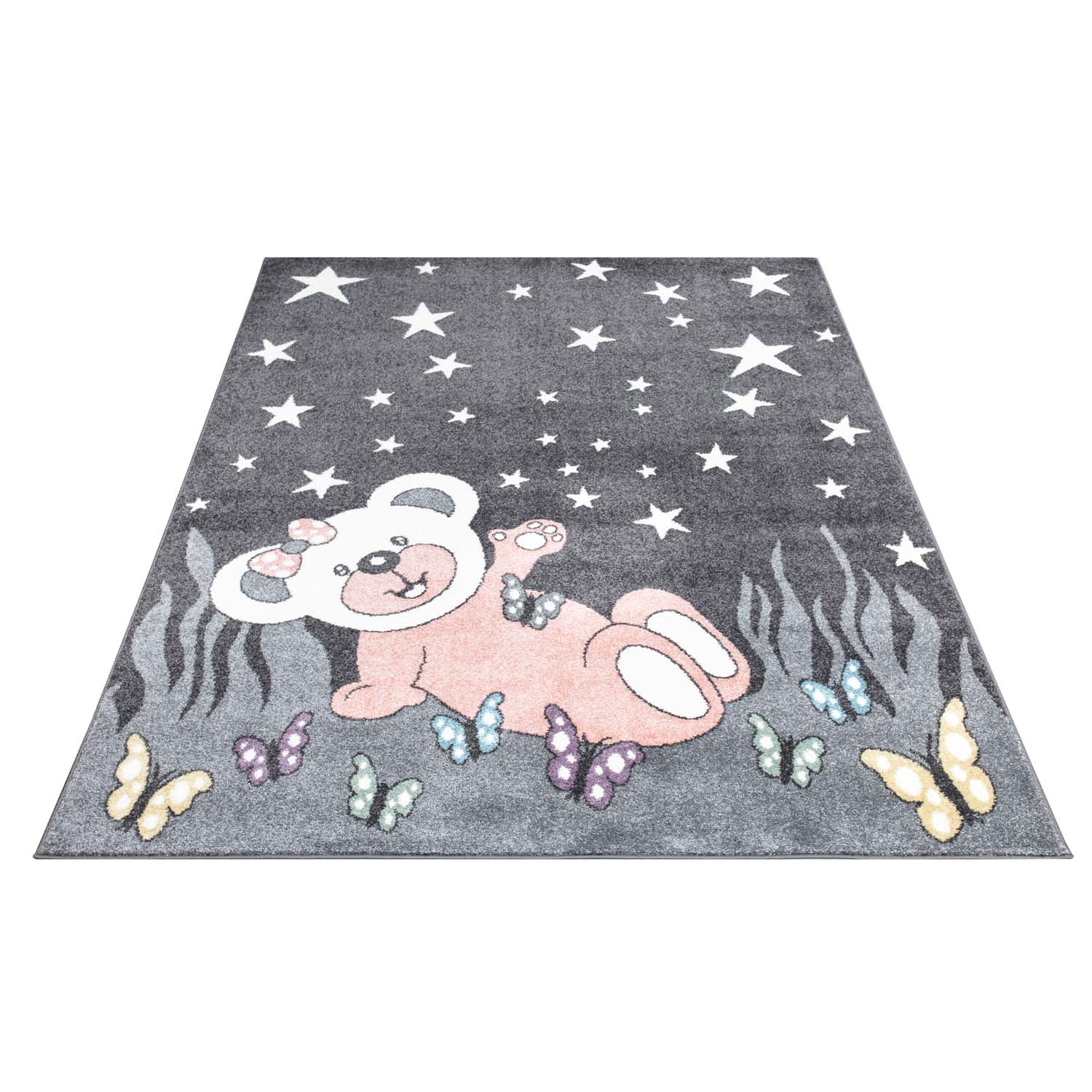 Tapis pour chambre d'enfant Ourson Gris et Blanc – STUDIO DECO