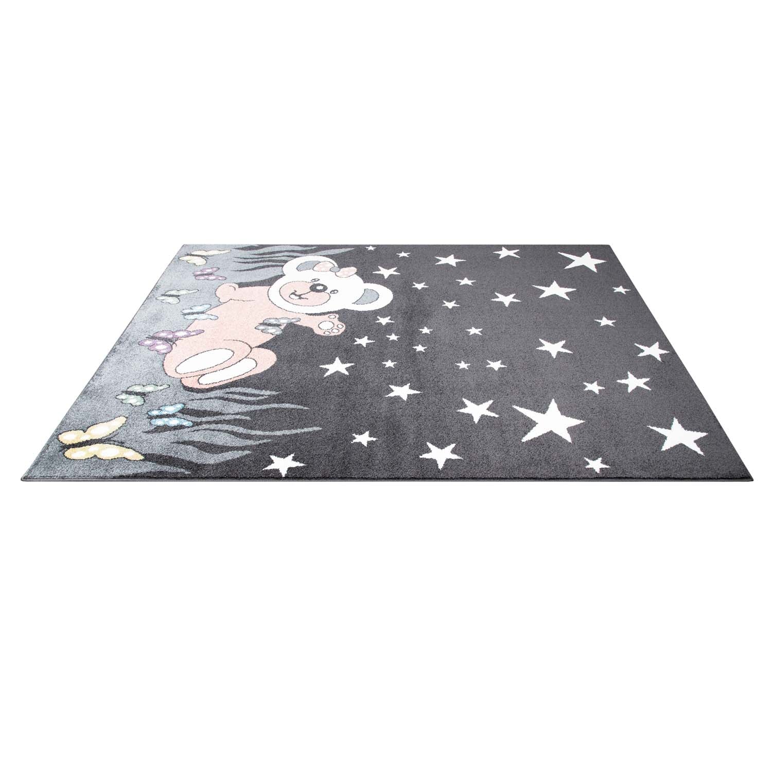 Tapis pour chambre d&#39;enfant Ourson Gris et Blanc – STUDIO DECO