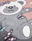 Tapis pour chambre d'enfant Ourson Rose et Blanc – STUDIO DECO
