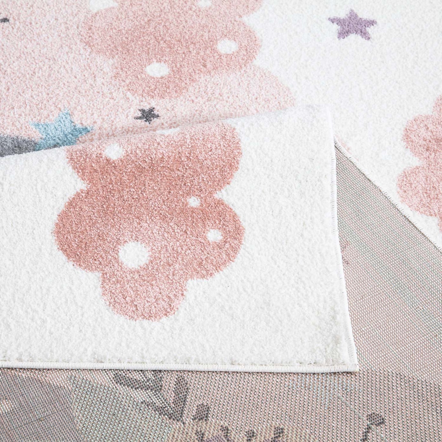 Tapis pour chambre d'enfant Crème Motif Nuages