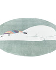 Tapis Rond pour chambre d'enfant Vert Motif Ours Blanc – STUDIO DECO